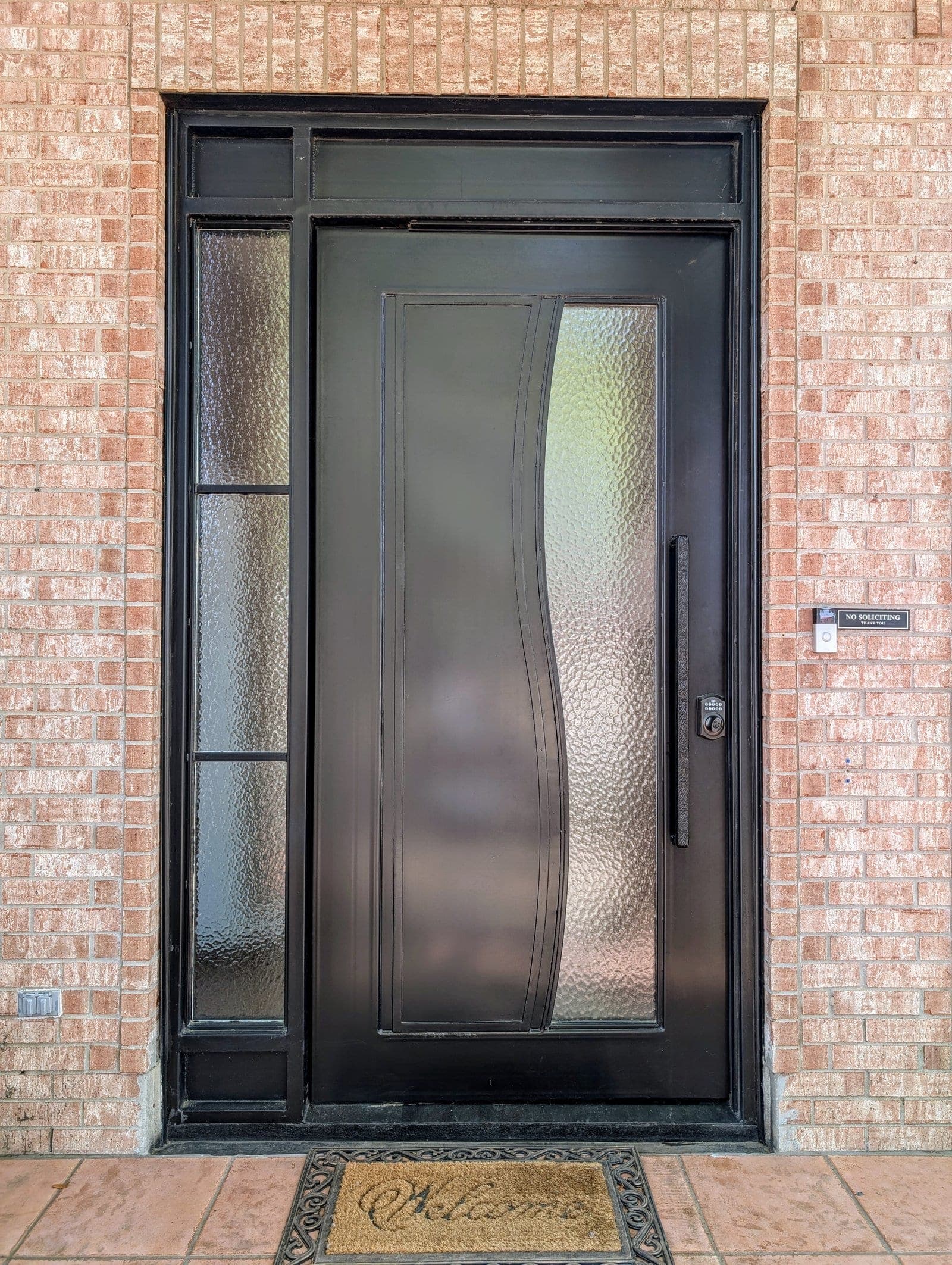 Custom wrought iron door, detail view