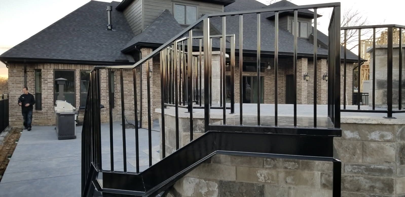 Welding and metal fabrication work, on-site progress photo